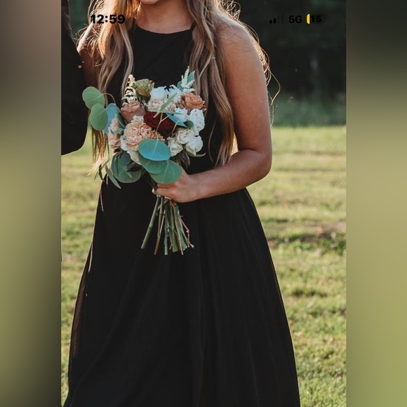 Black Azazie Bridesmaid dress Custom sizing tofit between 4/6 and 5’6/5’7 height - Picture 5 of 5